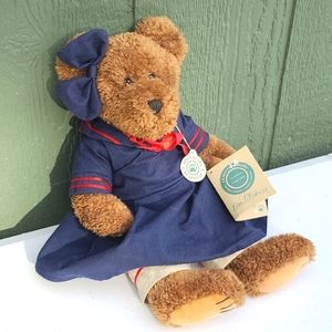 Vintage Boyd Bears Plush Bear Fiona Fitzbruin with Blue Sailor Dress with Tags